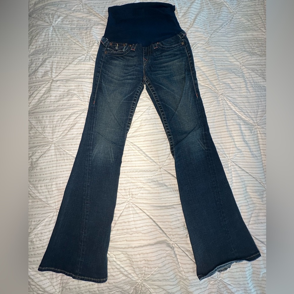 True Religion and A Pea in the Pod full panel maternity jeans size 30
